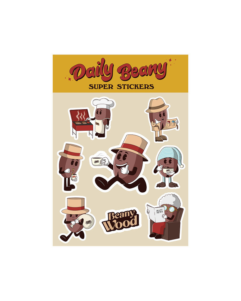 Pegatinas Beany wood