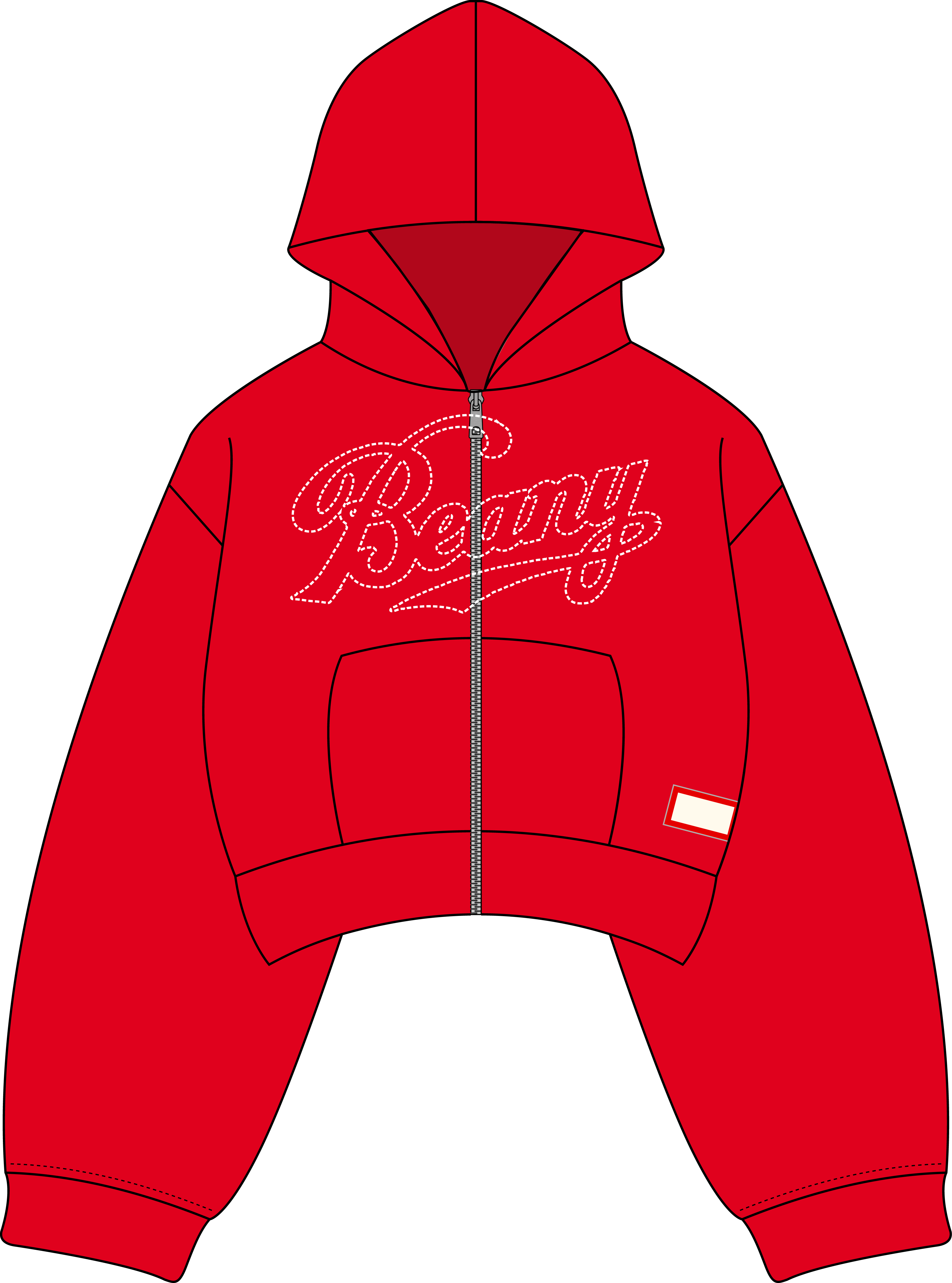 BEANY SCRIPT RED ZIP